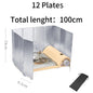 8/10/12/14/16plates Stove Windscreen Aluminum Alloy Stove Wind Shield