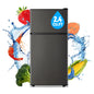 Refrigerator with Top Freezer 2.4Cu.ft Two Door Small Mini Fridge for Person Use with Egg tray, Grey