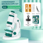 Kid Pocket Microscope Toy Kit 60–120x Educational Mini Handheld Microscope with Light STEM Toy Gift