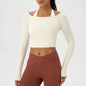 Off Shoulder Long Sleeve Yoga Top