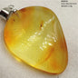 Natural Amber Pendant From Baltic Flower Yellow Amber Water Drop Women Men Jewelry Reiki Stone Women Men AAAAAAA