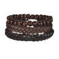 MeMolissa New Fashion Braided Wrap Leather Bracelets for Men High Quality Vintage Charm Wood Beads Ethnic Tribal Wristbands