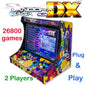 22" LCD Bartop Arcade Video Game Console, Built with SAGA PANDORA DX 26800 in 1, Coin Acceptor Joystick Button, 2 Players to TV