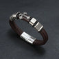 Men's Musical Symbol Leather Bracelet Vintage Creative Men's Bracelet Music Symbol Simple Leather Multi-Layer Bracelet