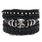 Modyle Multi-layer Gothic Leather Bracelet Set Punk Viantage Wings Charms Handwoven Bracelets for Men Jewelry Gifts