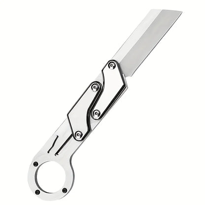 1pc, Multifunctional Folding Knife, Stainless Steel Pocket Knife, Creative Deformation Knife, Outdoor Survival Knife