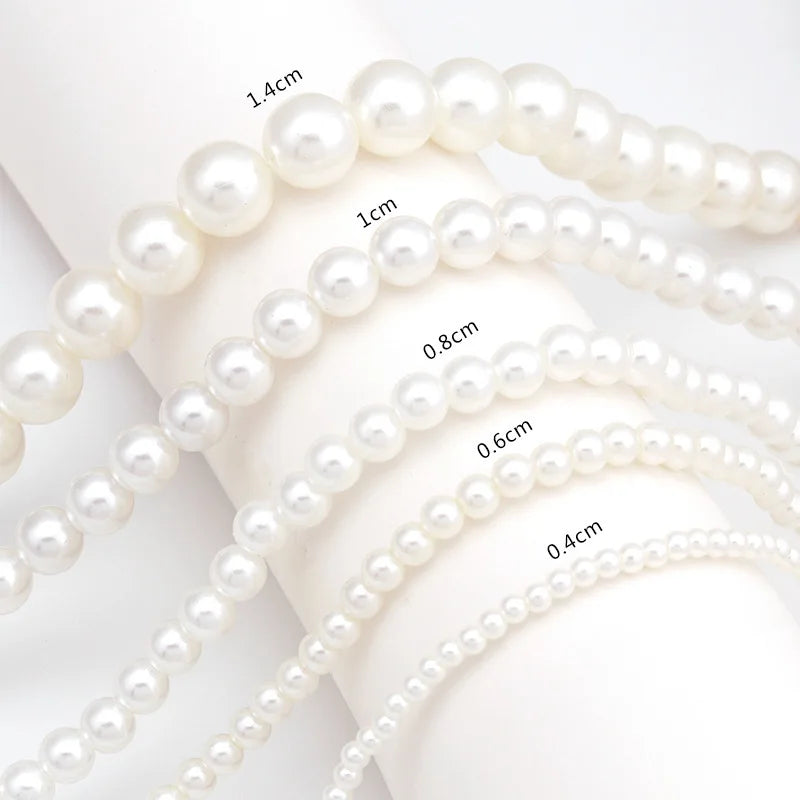 Imitation Pearl Necklace Adjustable Elegant Irregular Beads New Trend Date Wedding Party Jewelry Women Girls Gift