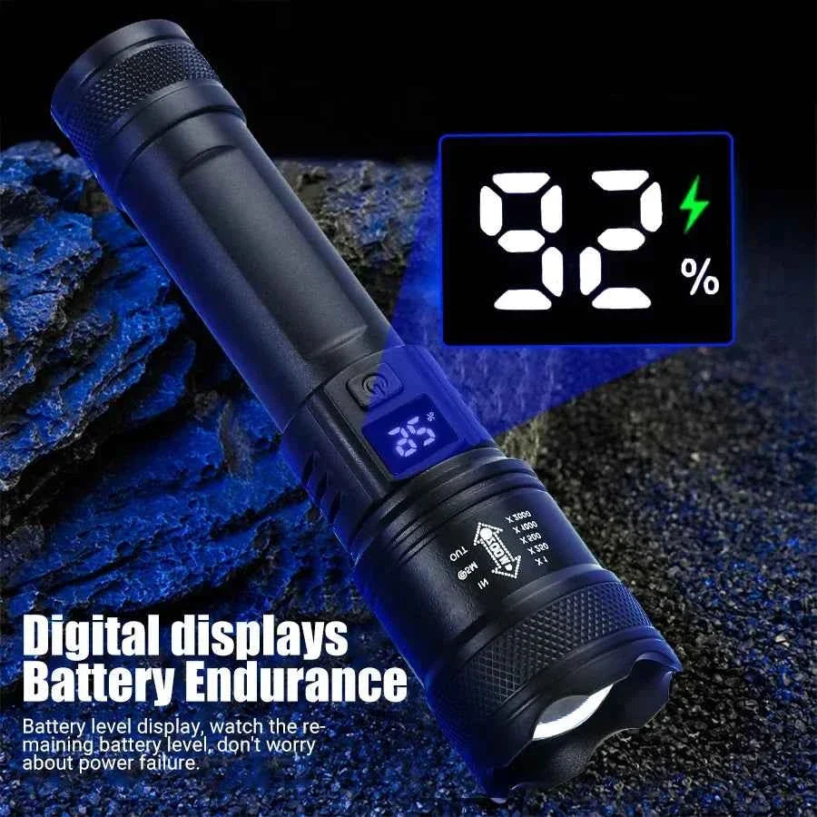 High Power LED Tactical Flashlight with USB Charge