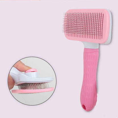 Pet Massage Comb, Fur Grooming Brush, Easily Remove Shedding Undercoat of Cats and Dogs with One Click