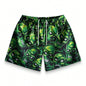 Premium 3D Printed Men's Hawaiian Shorts - Ultra Casual Skull Graphic for Summer Vacations and Sport Running