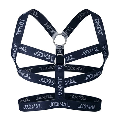 Sexy Lingerie Men's Harness Chest Bodysuit Hollow Out One-piece Jockstrap Leotard Contrast Color Bulge Pouch Bodysuit Underwear