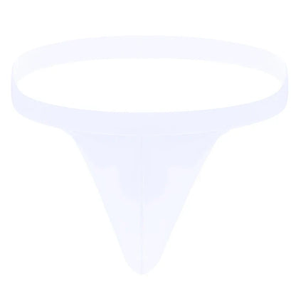 Men's Sexy Low Rise T Back Underwear Big Bag Exposed Crotch Thong U Convex Lingerie Men Sex Body BDSM Sissy Gay Bikini Panties