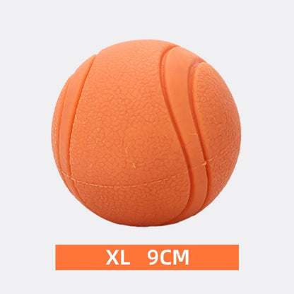 HOOPET Dog Toy Rubber Ball Bite-resistant Ball Toy for Dogs Puppy Teddy Pitbull Red Color Solid Ball S-XL Pet Supplies
