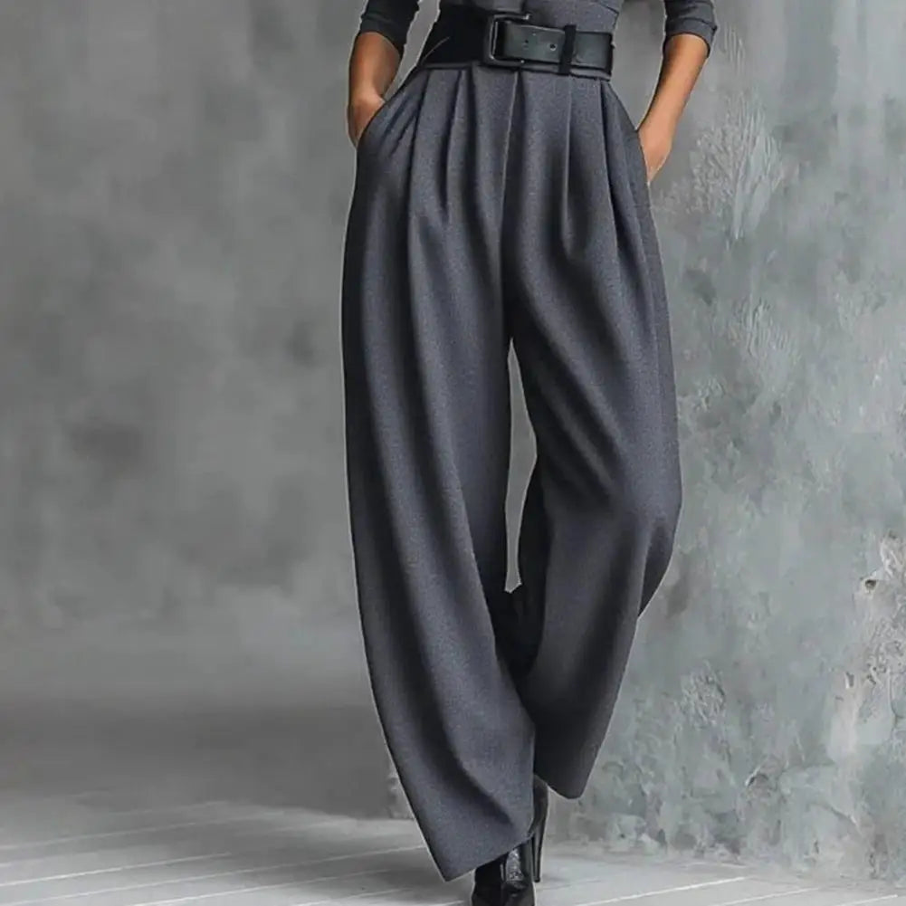 2 Piece Set Women's High-Neck Turtleneck Long Sleeve High-Waist Belted