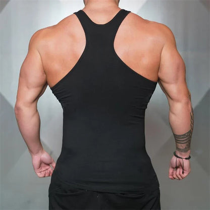 FlexFit Cotton Sleeveless Muscle Tank - Irregular Hem