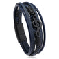 Men's Musical Symbol Leather Bracelet Vintage Creative Men's Bracelet Music Symbol Simple Leather Multi-Layer Bracelet