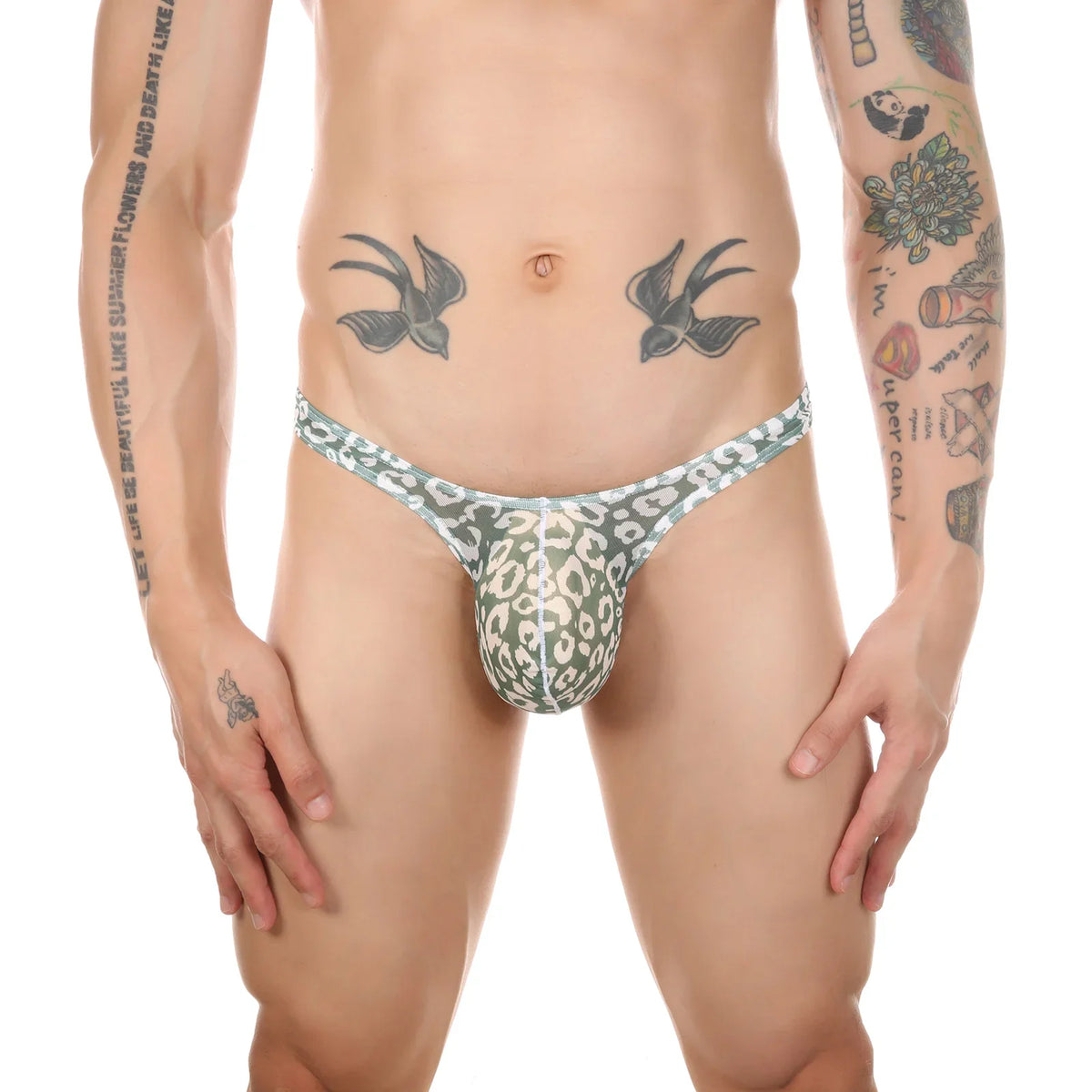 CLEVER-MENMODE Mesh Thong Men Sheer Sexy Underwear Transparent Panties T-back Penis Pouch G String Underpants Erotic Lingerie