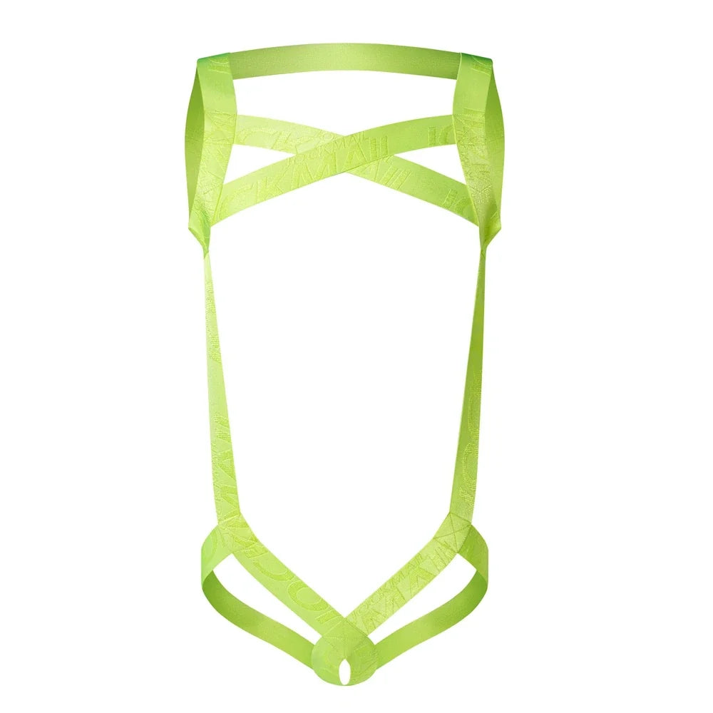 Sexy Lingerie Man Harness Chest Bodysuit Fetish Men Hollow Out Bondage Jockstrap Gay Underwear Men's Jumpsuit Ring Strap Fun