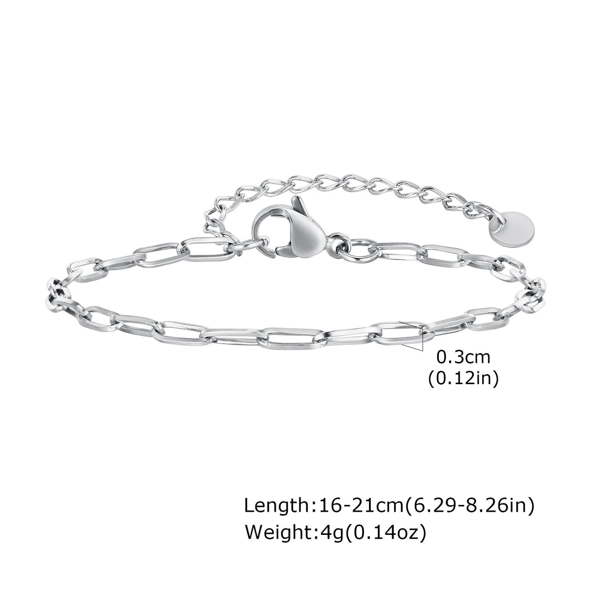 1/2/3pcs Chain Bracelet for, Stainless Steel Twisted Rope Cuban Chain