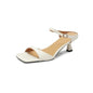 2023 Summer Sandals Women Shoes Mules Shoes for Women Square Toe Slippers French Simple Buckle Sandal Open Toe Slippers Women