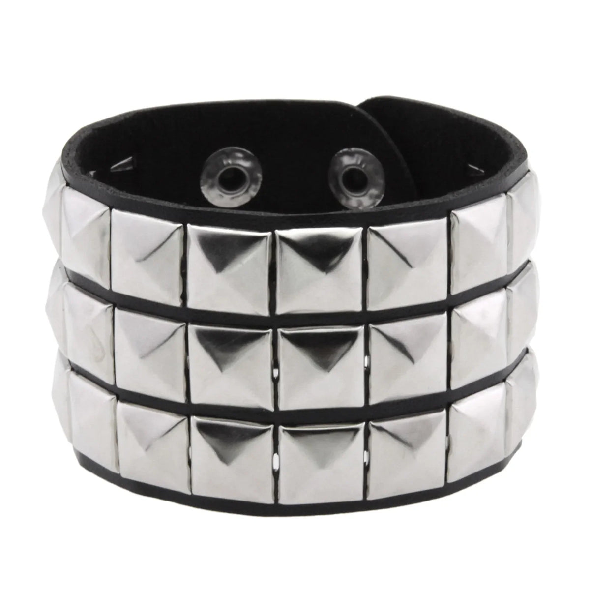 Punk Bracelets PU Leather Studded Bracelet Adjustable Goth Cuff Bracelet Gothic Rivet Buckle Wristband for Men Women Emo Jewelry