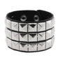 Punk Bracelets PU Leather Studded Bracelet Adjustable Goth Cuff Bracelet Gothic Rivet Buckle Wristband for Men Women Emo Jewelry
