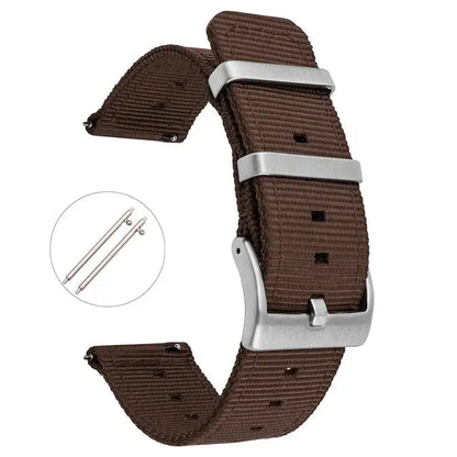 TicWatch Pro 5, Pro 3 & E3 Two-Piece Nylon Band, Twin Metal Keepers