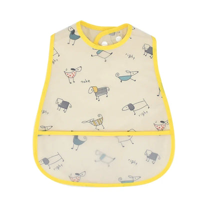 2023new Cartoon Pattern EVA Waterproof Pocket Lunch Feeding Bibs