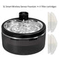 3L Wireless Cat Water Fountain Mute Pet Water Dispenser With Stainless Steel Tray and Intelligent Sensing, 4000mAh Large Battery