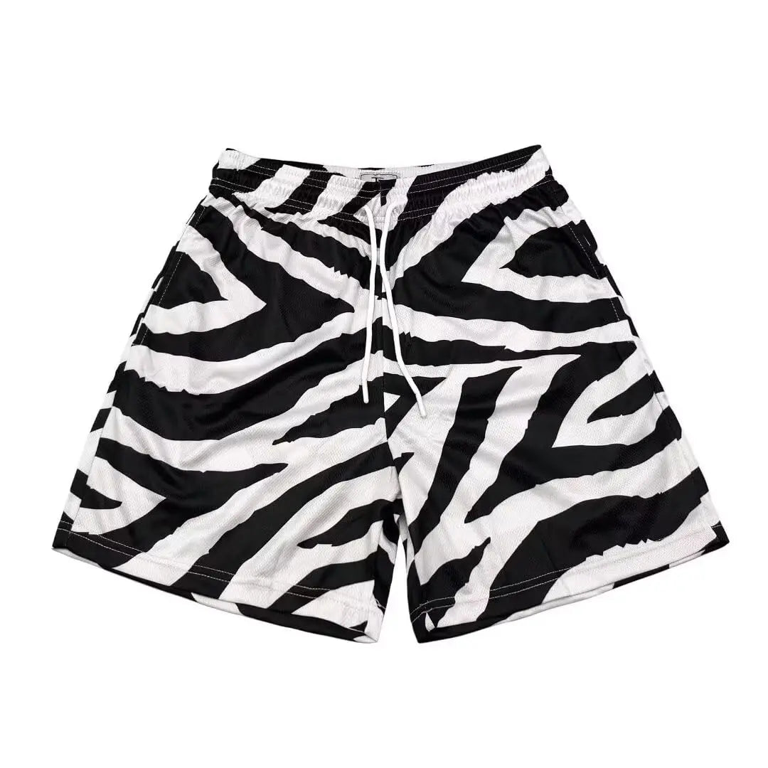 Men's Scale Printed Pattern Casual Shorts Boys Summer Cool Hawaiian 3D Printed Casual Swim Trunks Drawstring Surfboard Shorts