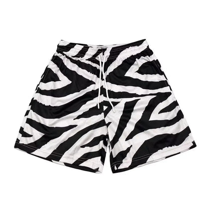 Men's Scale Printed Pattern Casual Shorts Boys Summer Cool Hawaiian 3D Printed Casual Swim Trunks Drawstring Surfboard Shorts