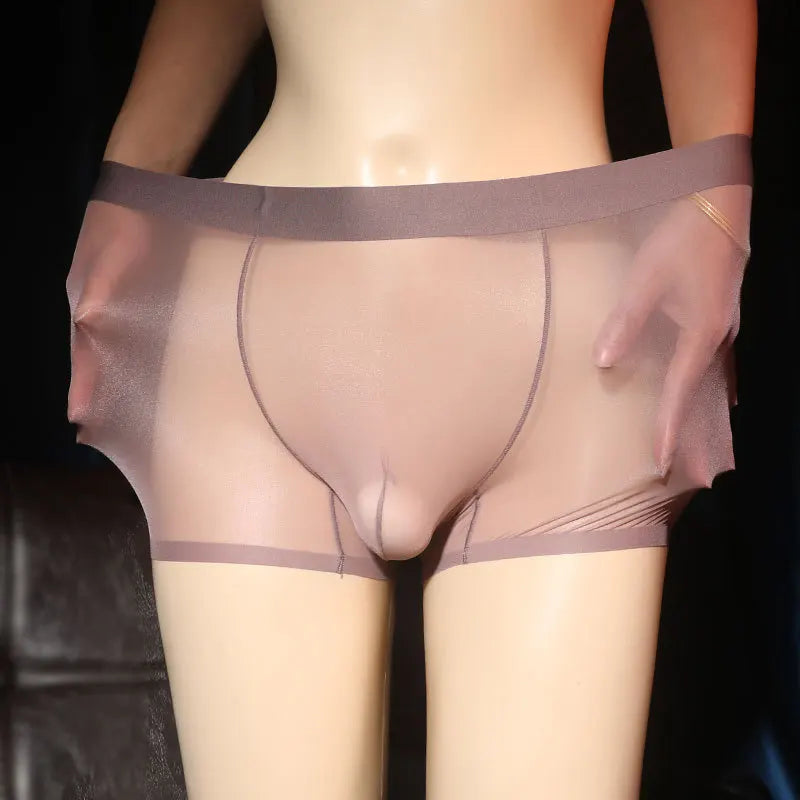 Silky Smooth Transparent Ice Silk Men's Underwear Ultra-thin