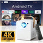 4K Ultra HD 5G WiFi Home Projector Multi Functional Home Cinema Support HD USB Port Wireless Cast Android IOS Phone Direct Projection On White Wall For KTV Gaming Online Class Bedroom Dorm Entertainment Device