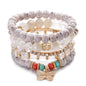 3pcs Boho Bohemian Pink Butterfly Pendant Charm Beads Bracelets Set For Women Stone Wristband Bracelet Bangles Pulseras Feminina