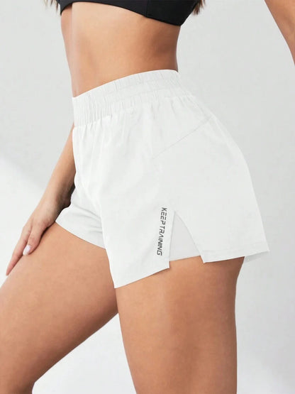 Faux Two-Piece Women's Anti-Exposure Yoga Shorts