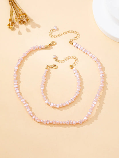 A Set of Irregular-Shaped Freshwater Pearl Necklaces, Versatile Layered Necklaces, High-End Luxury Clavicle Chains, Gifts for Festivals, Gifts for Best Friends, Gifts for Girlfriends