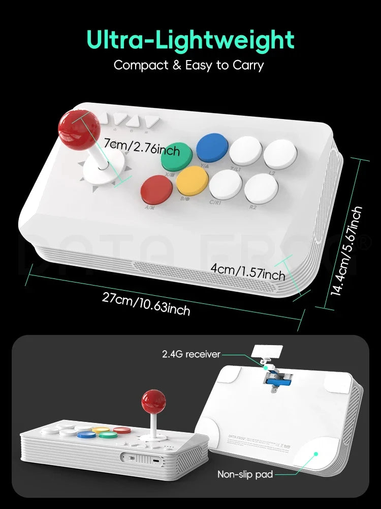 DATA FROG Y5A / Y3A MAX Arcade Stick for Switch 2 & Windows, Wireless Arcade Fight Stick, 2.4G Receiver