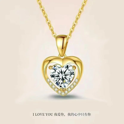 Eternal Heart Love Necklace Women's High End Stainless Steel Clavicle Chain Accessories Jewelry Valentine's Day Gift