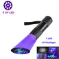 UV Flashlight 21/51/100 LED UV Light 395nm UV Flashlights Ultraviolet Torch Black Light Detector for Dry Pets Urine Stains Bug