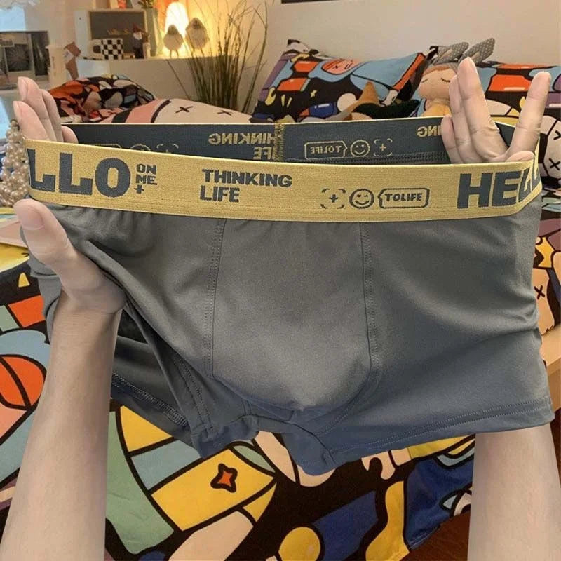 Hello Men's Breathable Antibacterial Boxer Shorts