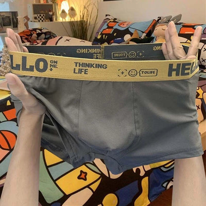 Hello Men's Breathable Antibacterial Boxer Shorts