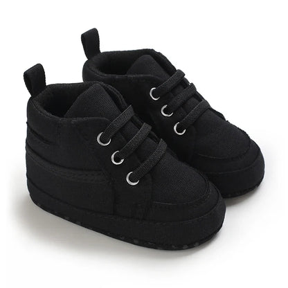 Baby Learning Walk Shoes, Striped PU Sports Shoes for Infants 0-18m