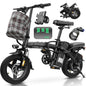 Electric Bike for Adults and Teens, 520W-1200W Motor, 20-28MPH, 32 Miles Range, 48V 10Ah Battery, 3-Level Pedal, Customized