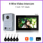 ANJIELO 4-Wire Video Intercom System with 10-inch Touch Screen 5-in-1 Unlock Tuya Smart APP Control IP65 Waterproof Night Vision