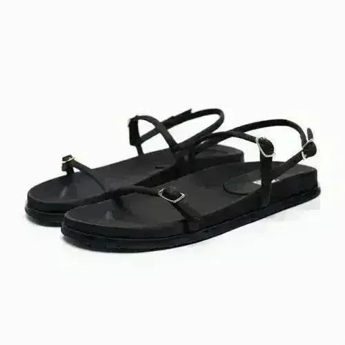 Designer Chic Flat Sandals - Animal Print & Comfort | Femstylo