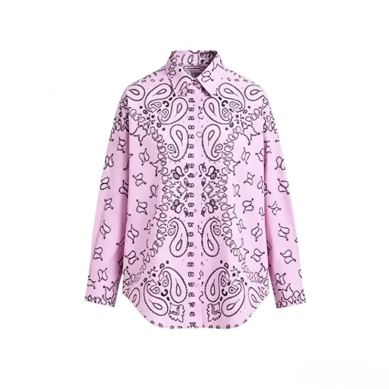 Bohemia Colorful Printing T-Shirt Pant Women 2 Piece Set Loose