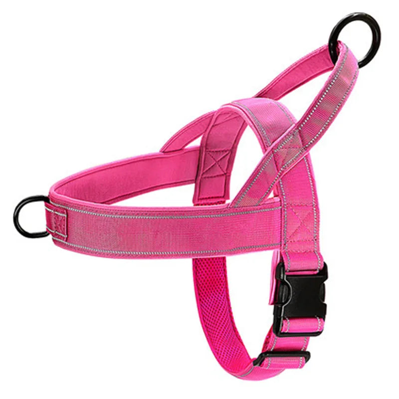 Tactical Anti-Pull Dog Harness - 1000D Nylon Adjustable for Large Dogs, Outdoor Training Vest with Handle & Reflective