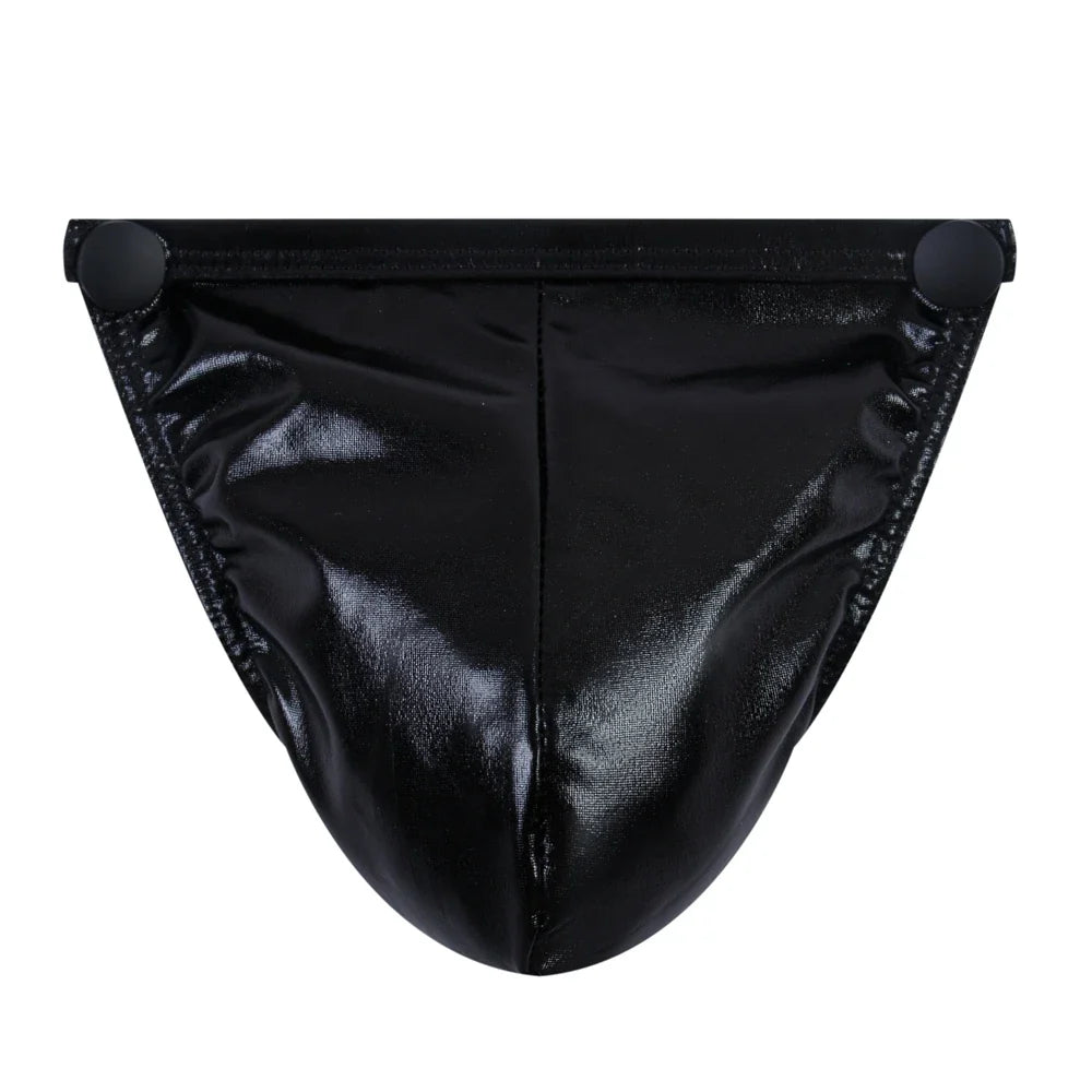 Men's Jockstraps Underwear Jock with Removable Codpiece 'Big Bulge' PU Men Sexy G String Thong Penis Pouch Strap Harness