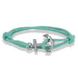 MKENDN Nautical Style Men Anchor Bracelet Handmade Adjustable Surfering Rope Braslet Unfading 3mm Thin String Braclet Homme