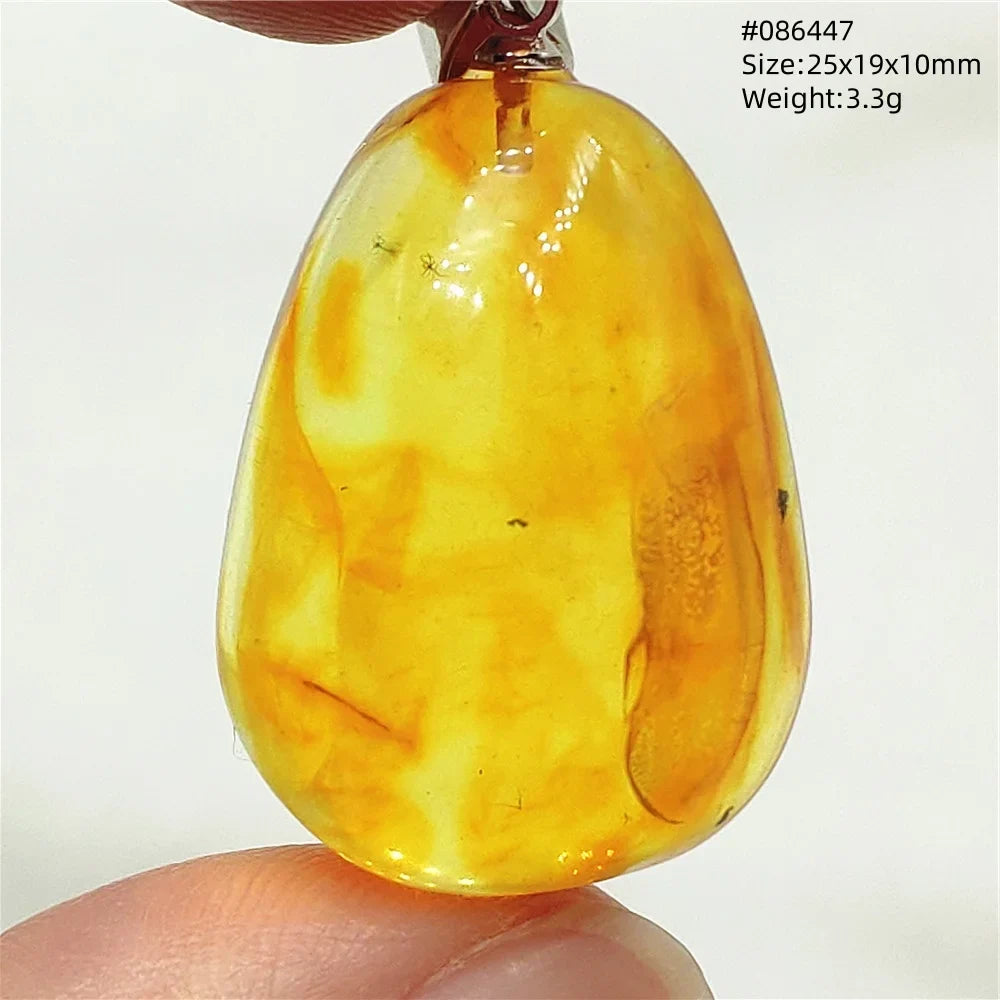 Natural Amber Pendant From Baltic Flower Yellow Amber Water Drop Women Men Jewelry Reiki Stone Women Men AAAAAAA